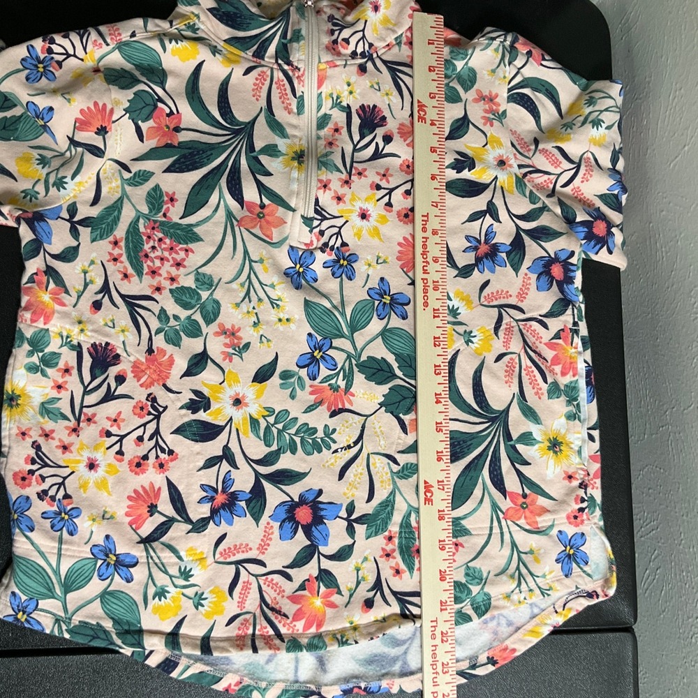 Vera Bradley Sweatshirt Womens Sz S Floral Garden 1/4 Zip Pullover Activewear - Picture 8 of 9